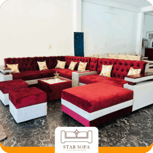 Back Button U shape Sofa (10*8*6)ft